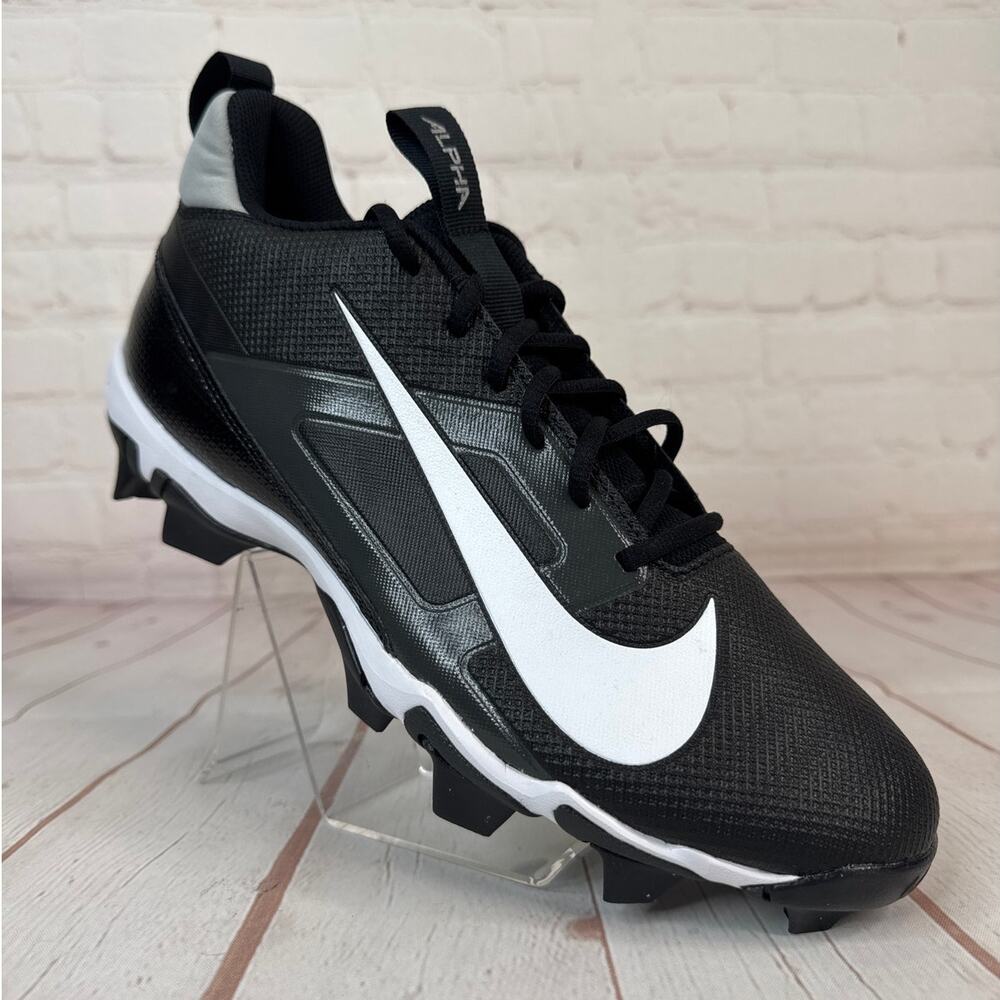 Nike Alpha Menace 4 Shark Black White Football Cleats Mens Sz 10 W (FQ3875-001)